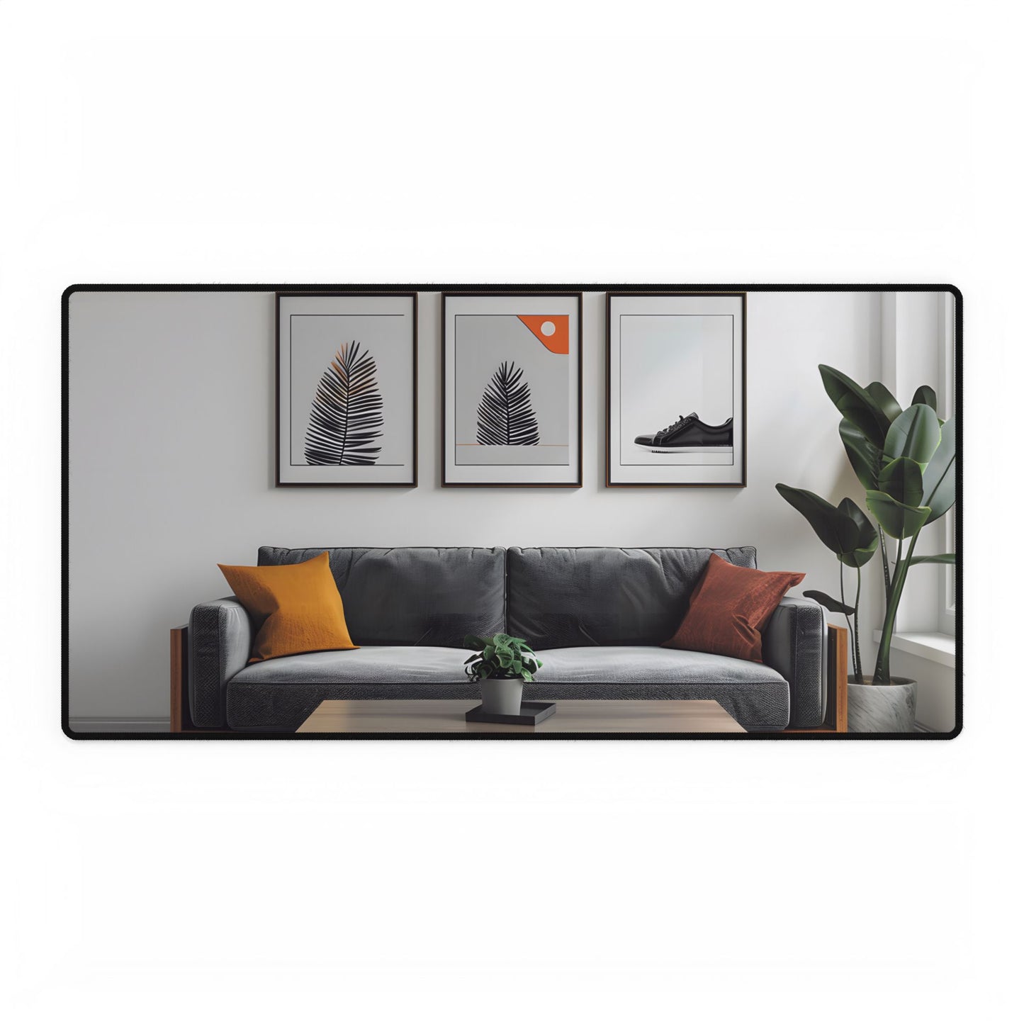 Minimalist Modern Living Room: Simple Furniture Art - Desk Mat