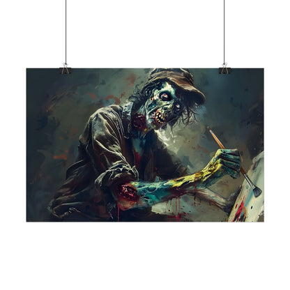 Zombie Horror Original Art: Original Artwork - Poster