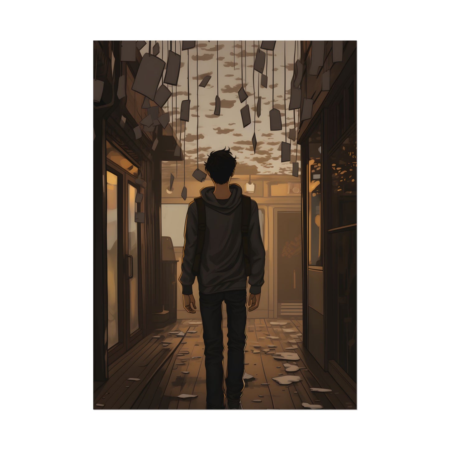Candid Moment: A Person's Story in an Indoor Setting - Poster