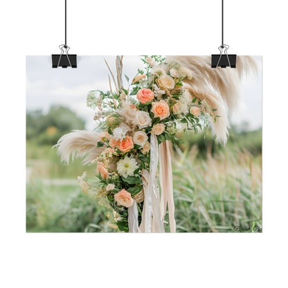 Whimsical Floral Wonders: Vibrant Pampas Garden Art - Poster