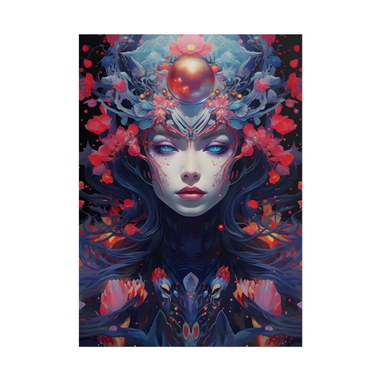 Otherworldly Celestial Dreams: Starry Night Artwork - Poster