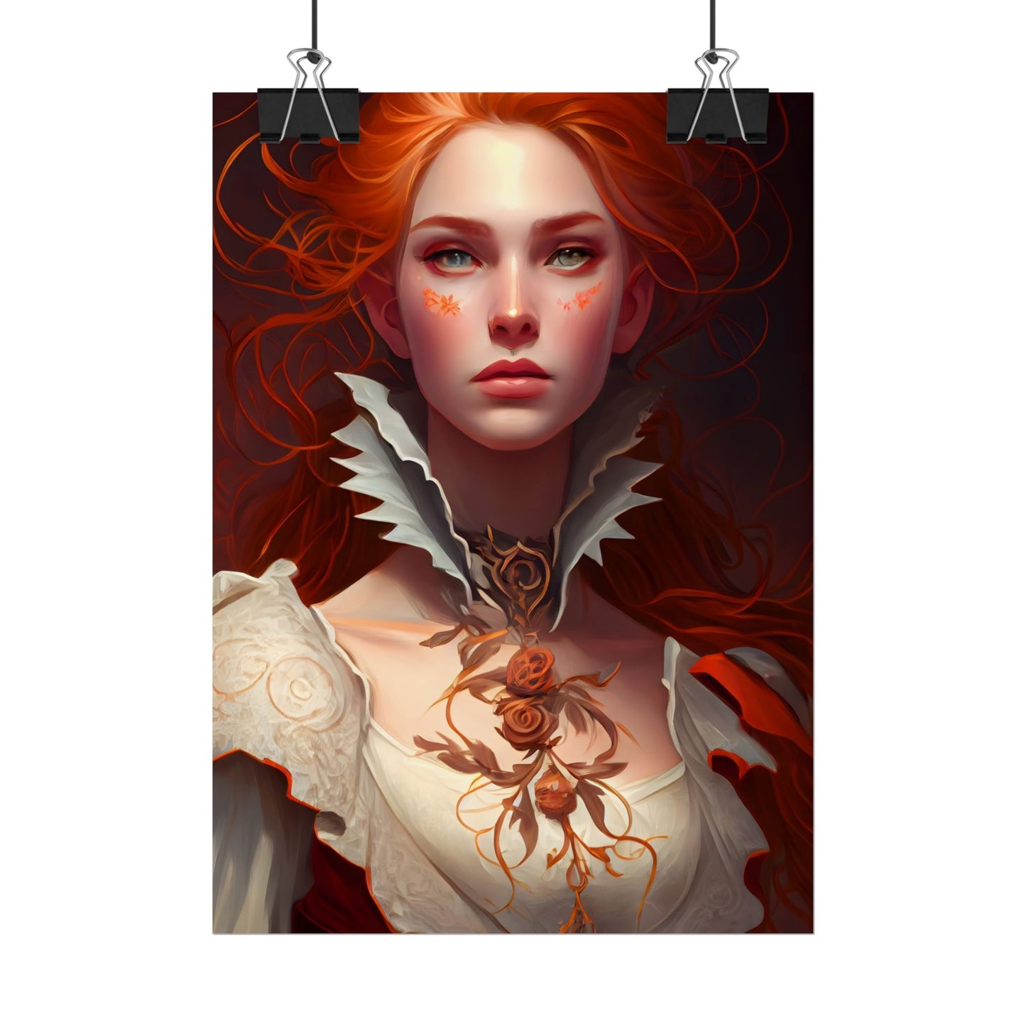 Portrait of a Redhead in Soft Light - Poster