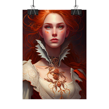 Portrait of a Redhead in Soft Light - Poster