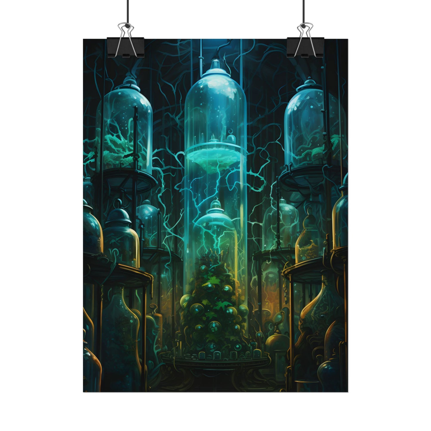 Molecular Secrets: Laboratory Artwork Showcase - Poster