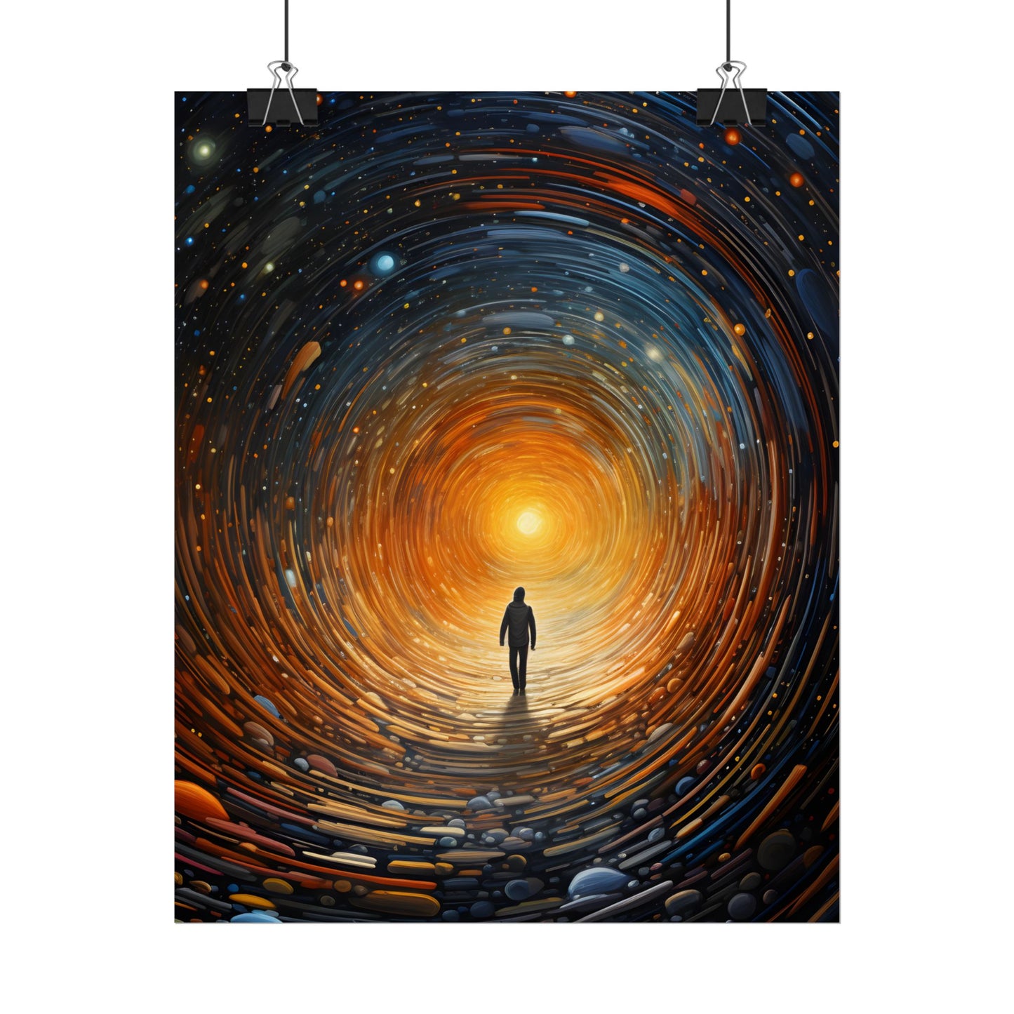 Space-Time Explorer: Intergalactic Adventure Digital Art - Poster