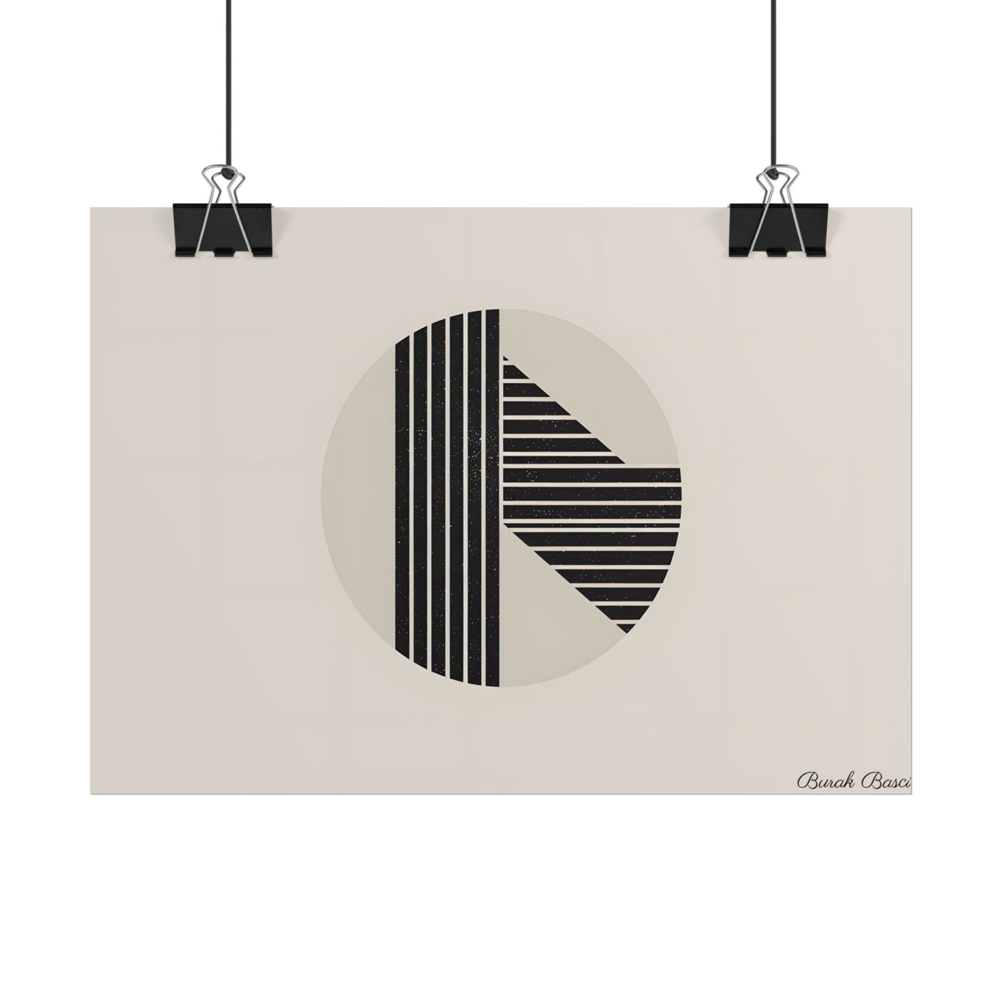 Modern Minimalist Poster: Bold Typography and Geometric Forms - Poster