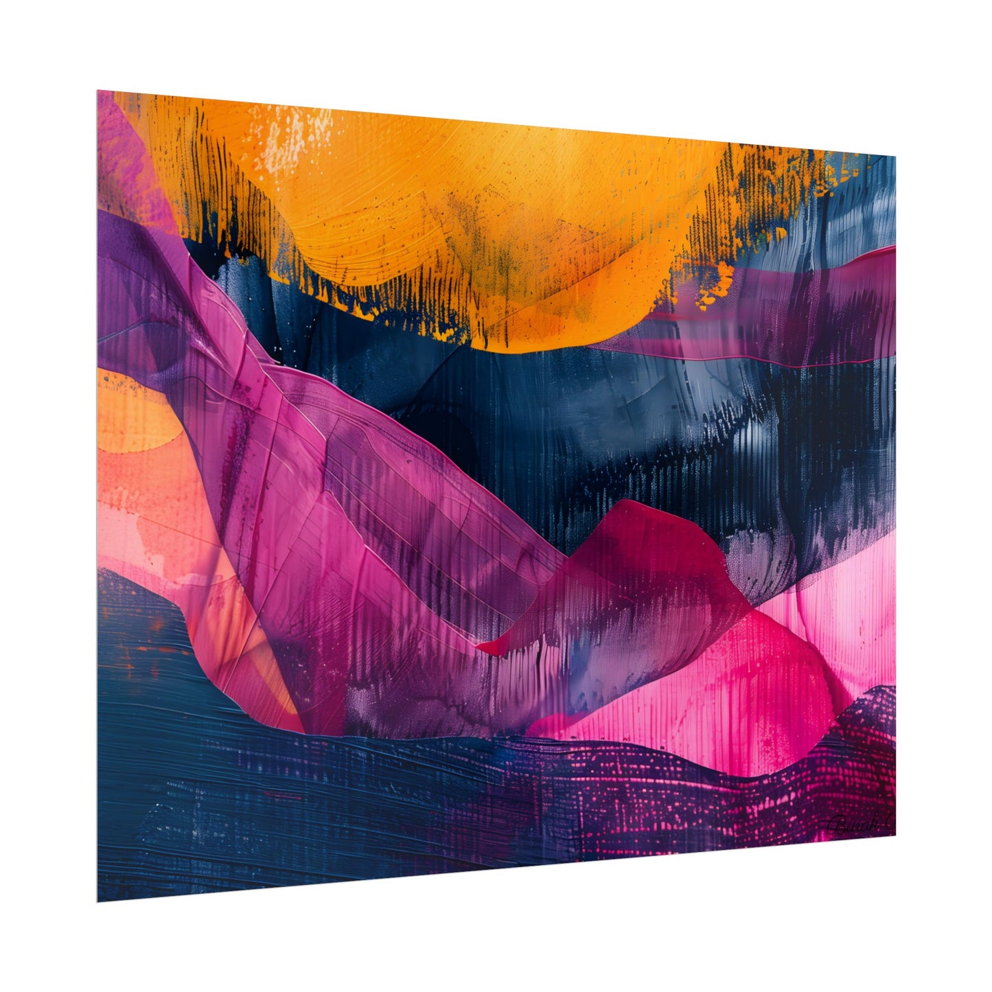 Vibrant Abstract Art: Organic Patterns in Modern Colors - Poster