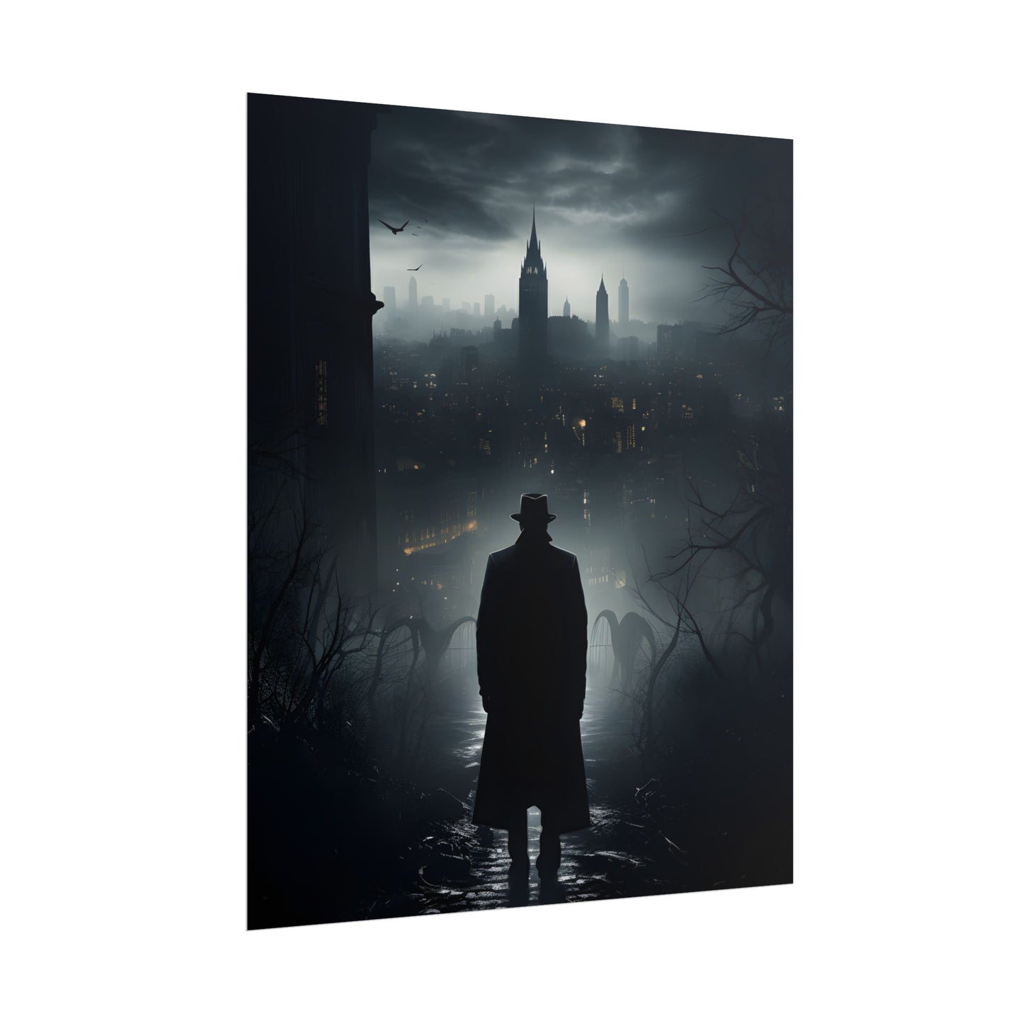 Dark Streets, Hard-Boiled: Urban Fantasy Detective Artwork - Poster