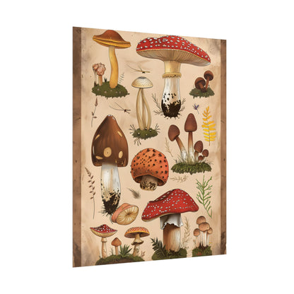Vibrant Mushroom Species Poster: A Colorful Collection - Poster