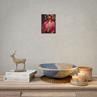 Urban Fashionista: City Chic Style Portrait - Poster