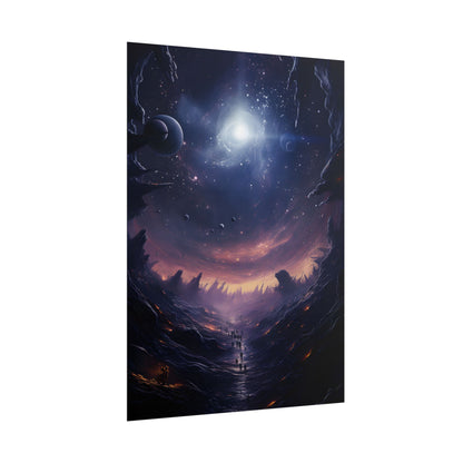 Black Hole Cosmic Art: A Planetary Masterpiece - Poster