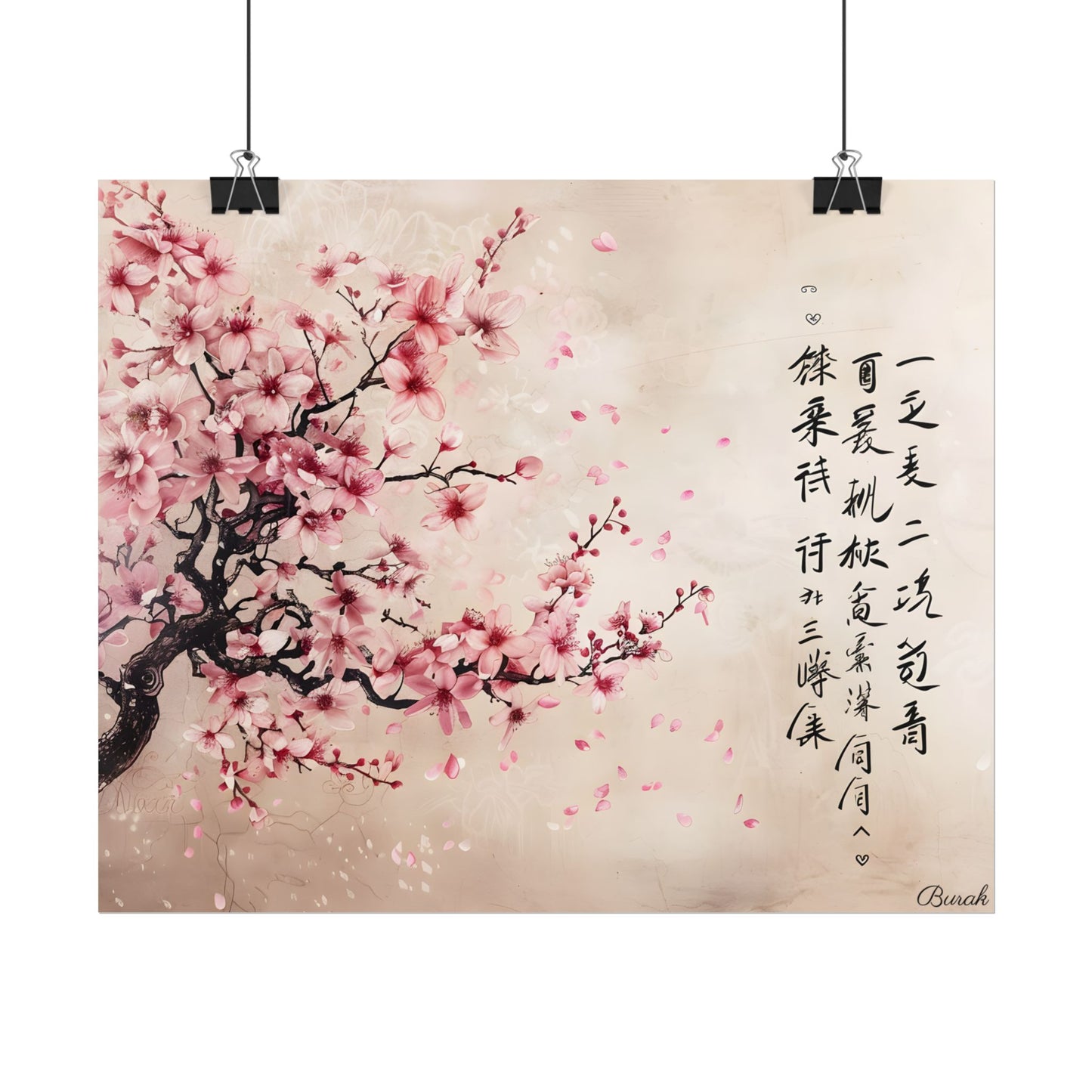 Elegant Cherry Blossom: Japanese Art Photography - Poster