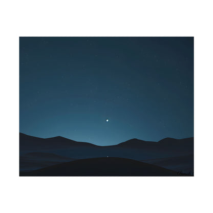Minimalist Night Sky: Abstract Starry Art - Poster
