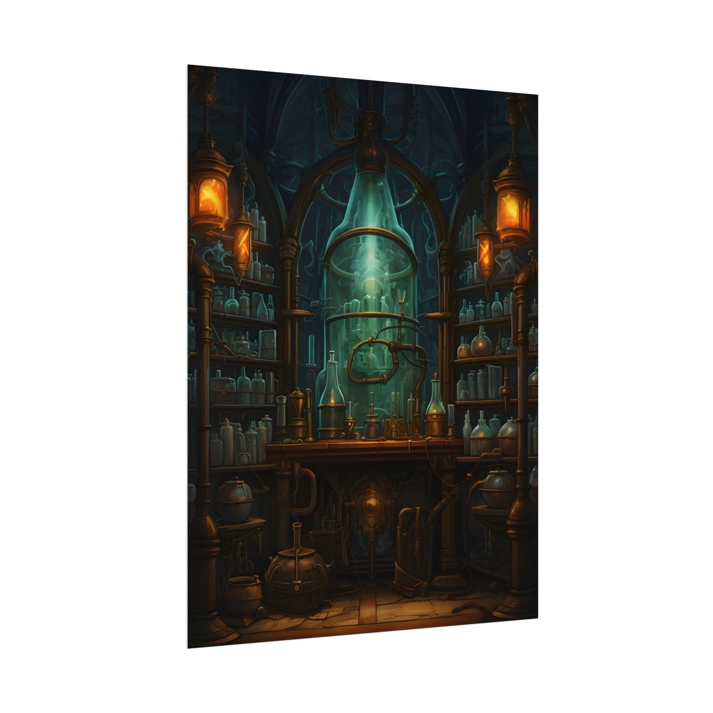 Mysterious Lab Test: Scientific Experiment in Progress - Poster