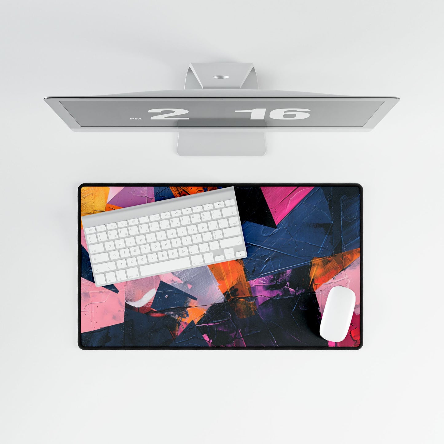 Vibrant Colors: Abstract Artistic Movement - Unique Perspective - Desk Mat
