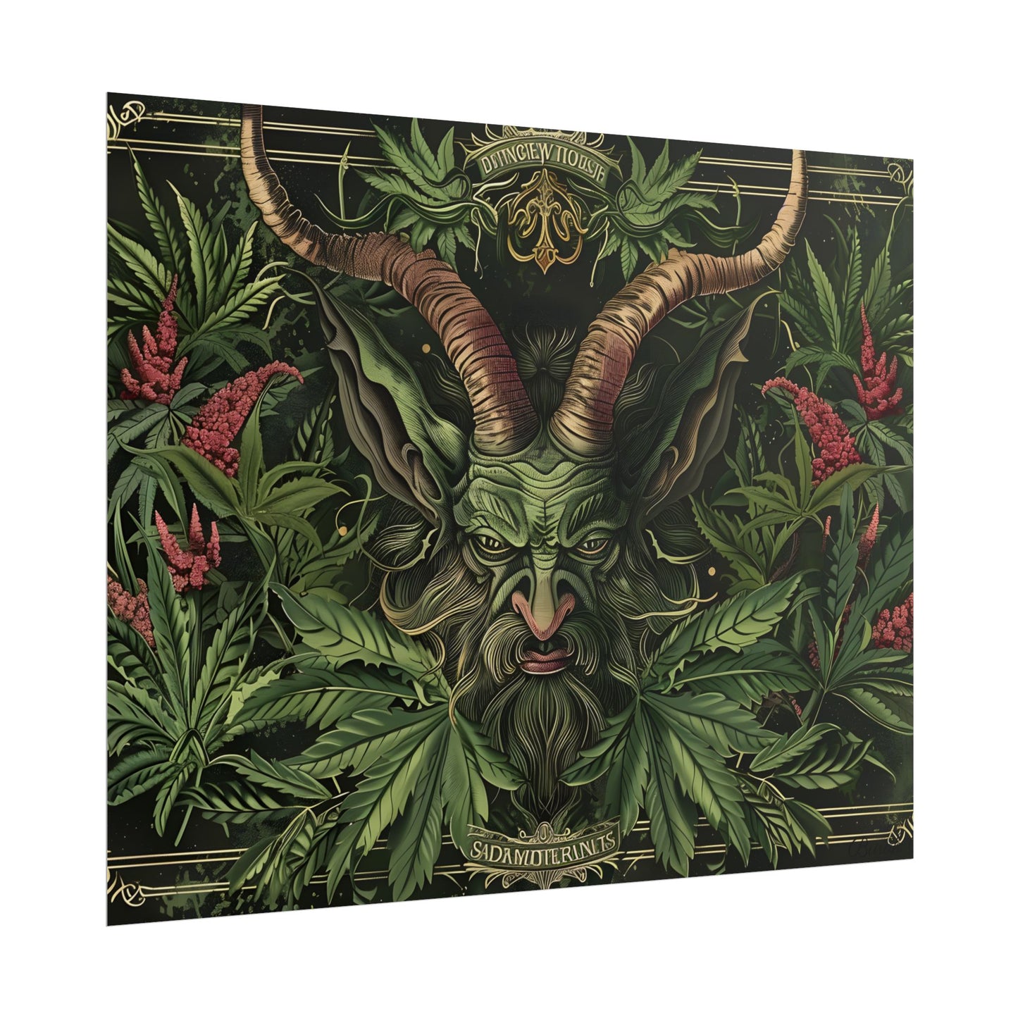 Victorian Devil: Dark Ominous Illustration - Poster