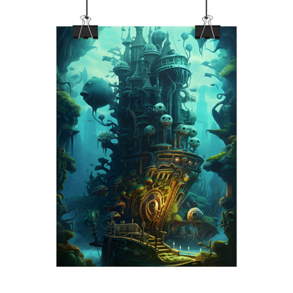 Steampunk Undersea Odyssey: Captain Nemo's Mechanical Voyage - Poster