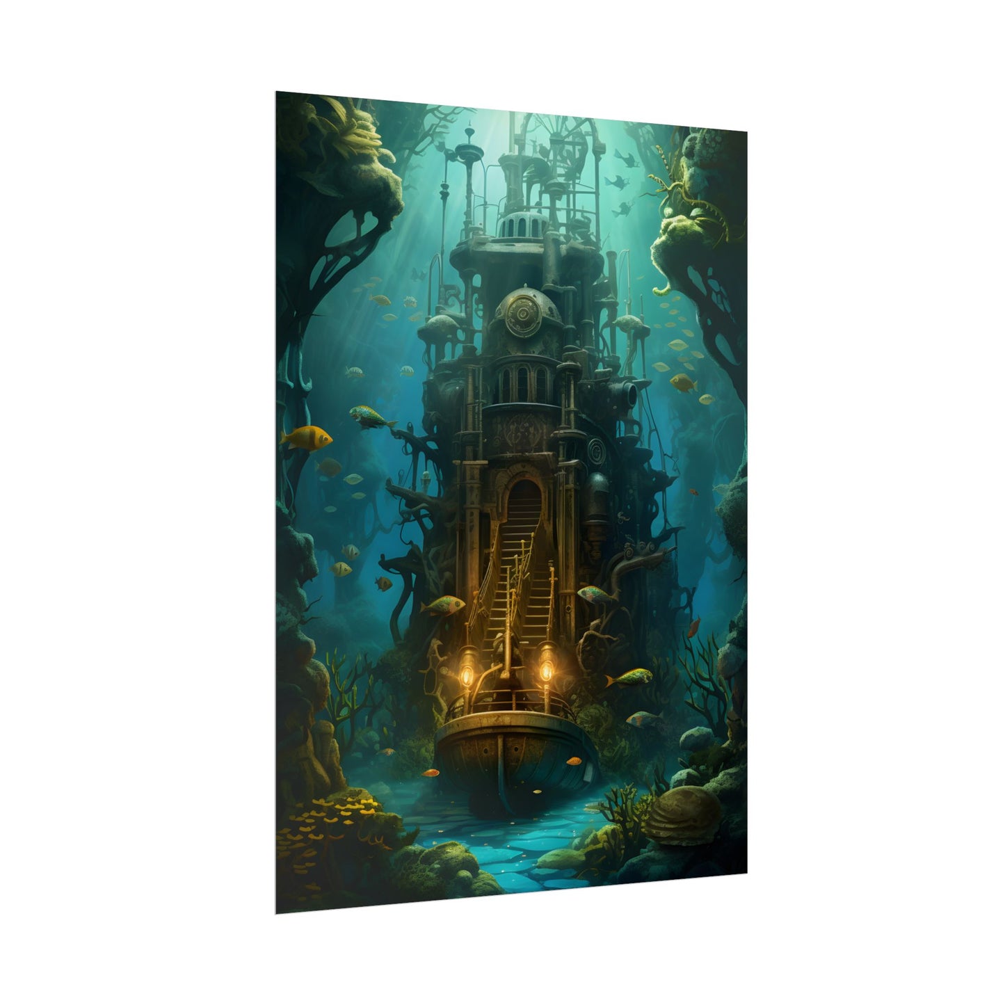Steampunk Undersea Odyssey: A Journey on the Nautilus - Poster