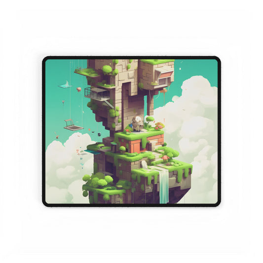 Pixelated Cyber-Pet World: A Group of Colorful Creatures - Desk Mat