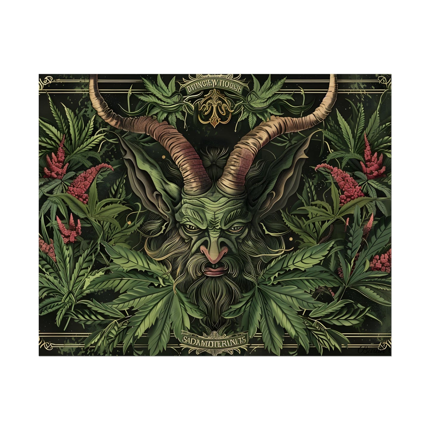 Victorian Devil: Dark Ominous Illustration - Poster
