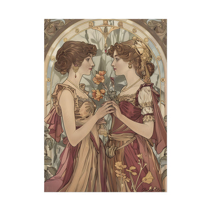 Middle Eastern Floral Beauty: Traditional Attire Digital Art - Poster