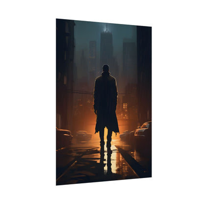 Urban Fantasy Detective: Serious Investigator Artwork - Poster