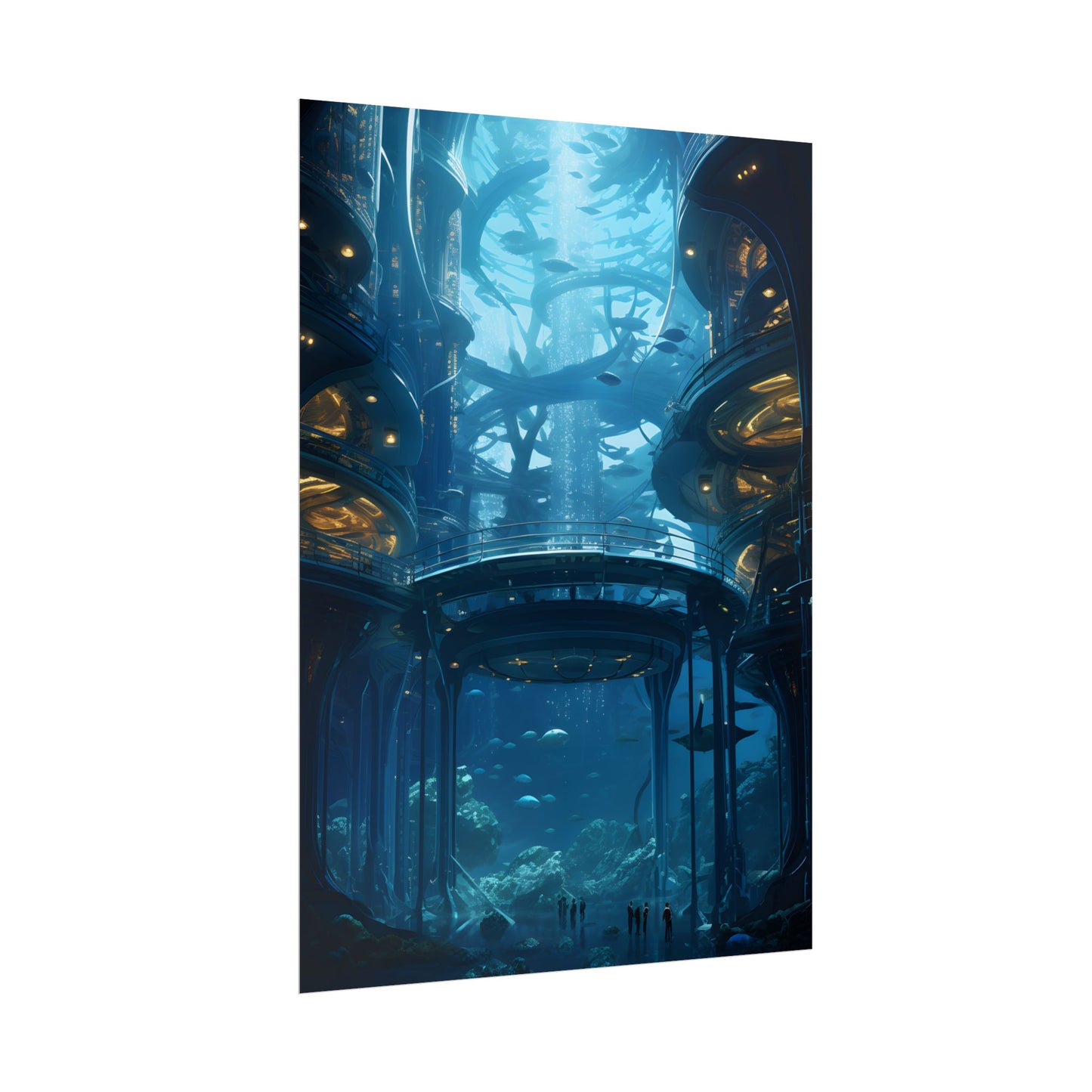 Advanced Underwater City: Visionary Metropol in the Future - Poster