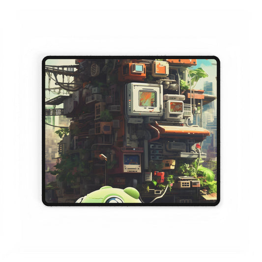Pixel Play: Colorful Cyberpet Community - Desk Mat