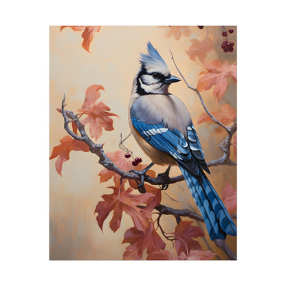 Autumn Oak Branch: Oil Painting Artwork - Poster