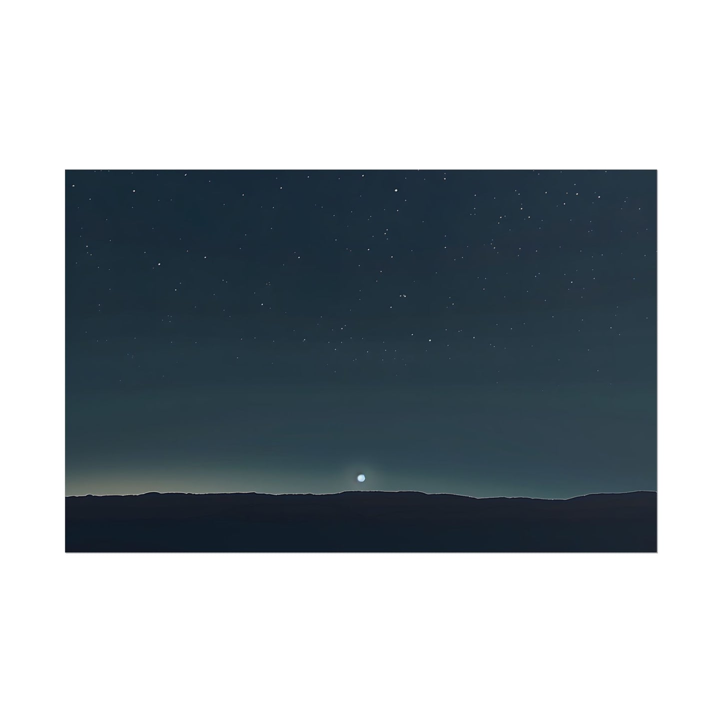 Minimalist Night Sky: Celestial Artwork with Stars and Palette - Poster