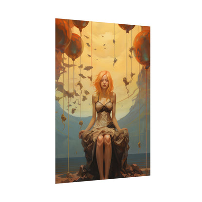 Leg Study in Natural Light: Dark Art Photography - Poster