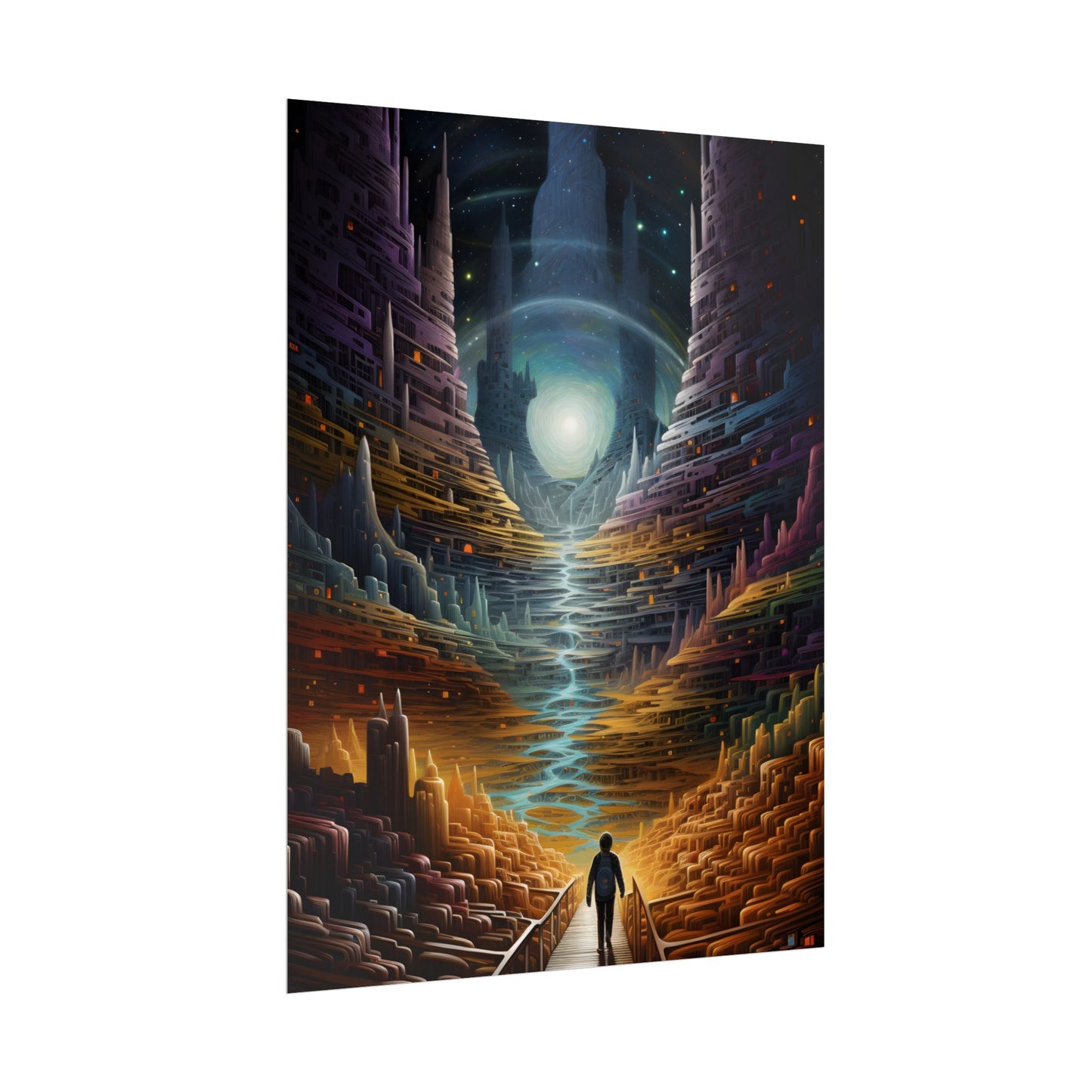 Space Explorer Journey: Astronaut in Cosmic Adventure - Poster