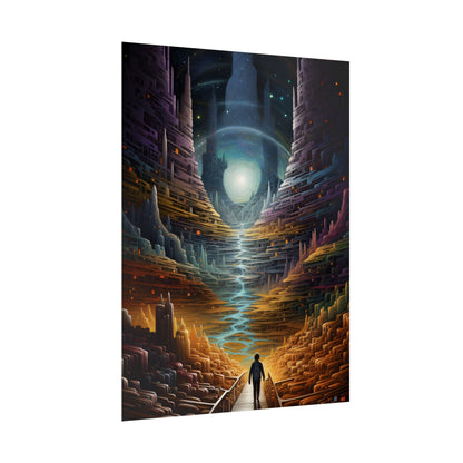 Space Explorer Journey: Astronaut in Cosmic Adventure - Poster