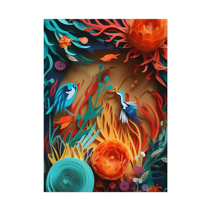 Eye-Catching Paper Quilling Indian Landscape Artwork - Poster