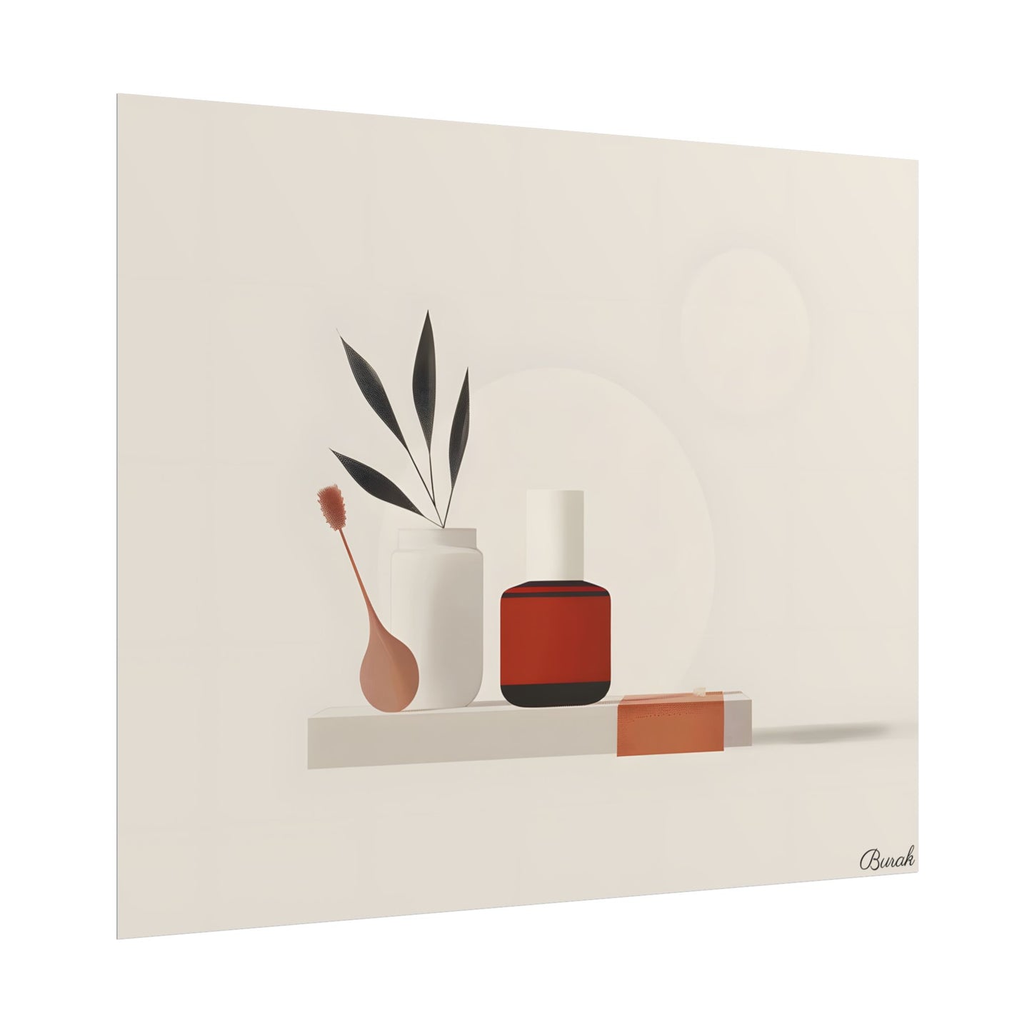 Minimalist Electronic Device: Bold Modern Art Illustration - Poster