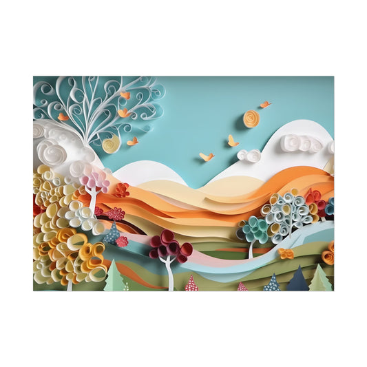 Serene Sunset Beach Scene: Peaceful Ocean View - Poster
