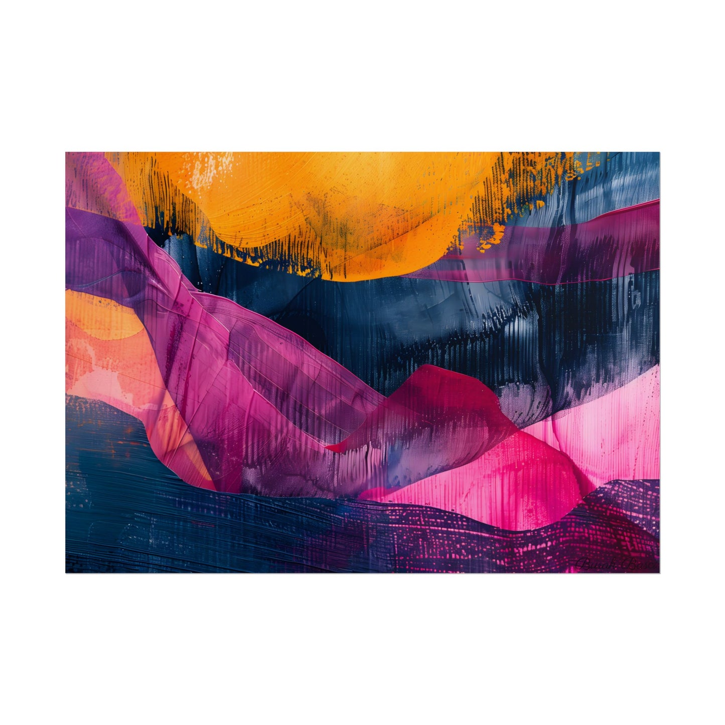 Vibrant Abstract Art: Organic Patterns in Modern Colors - Poster
