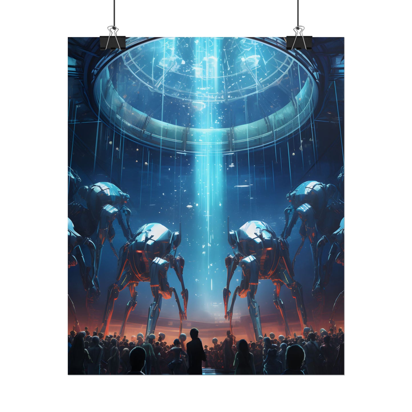 Vibrant Robot Symphony: A Harmonious Blend of Human and Robotic Musicians - Poster