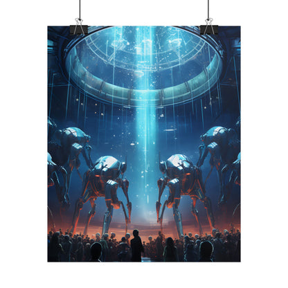 Vibrant Robot Symphony: A Harmonious Blend of Human and Robotic Musicians - Poster