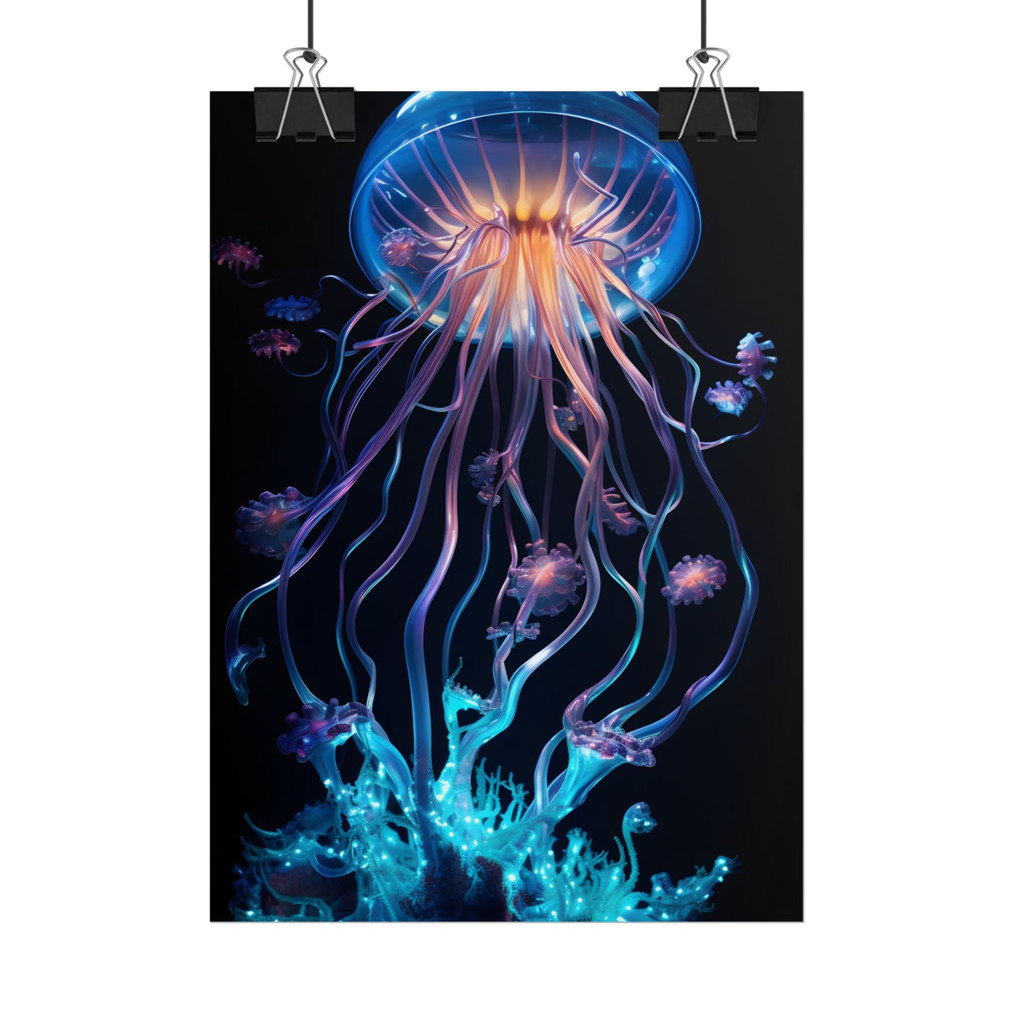 Bioluminescent Oceanic Ballet: A Mesmerizing Performance - Poster