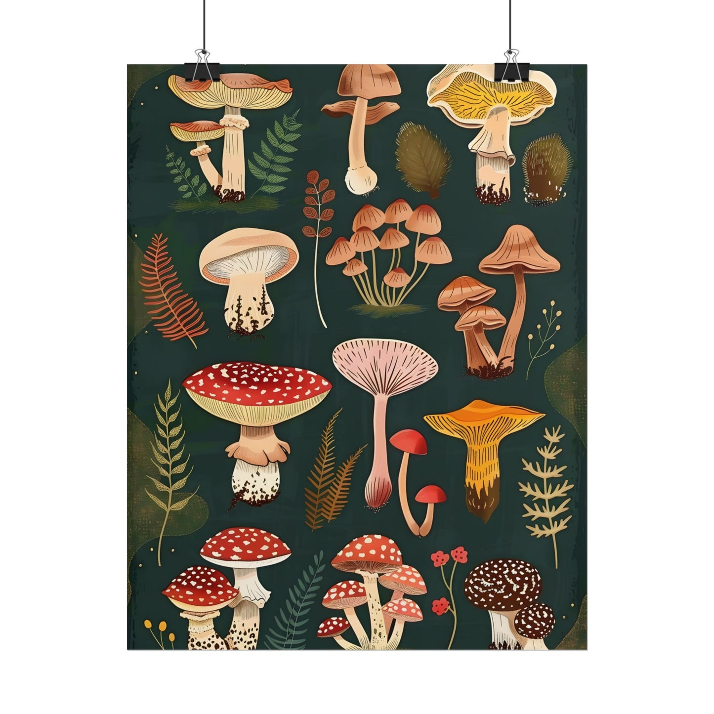 Vibrant Mushroom Poster: 2024 Batch - Poster