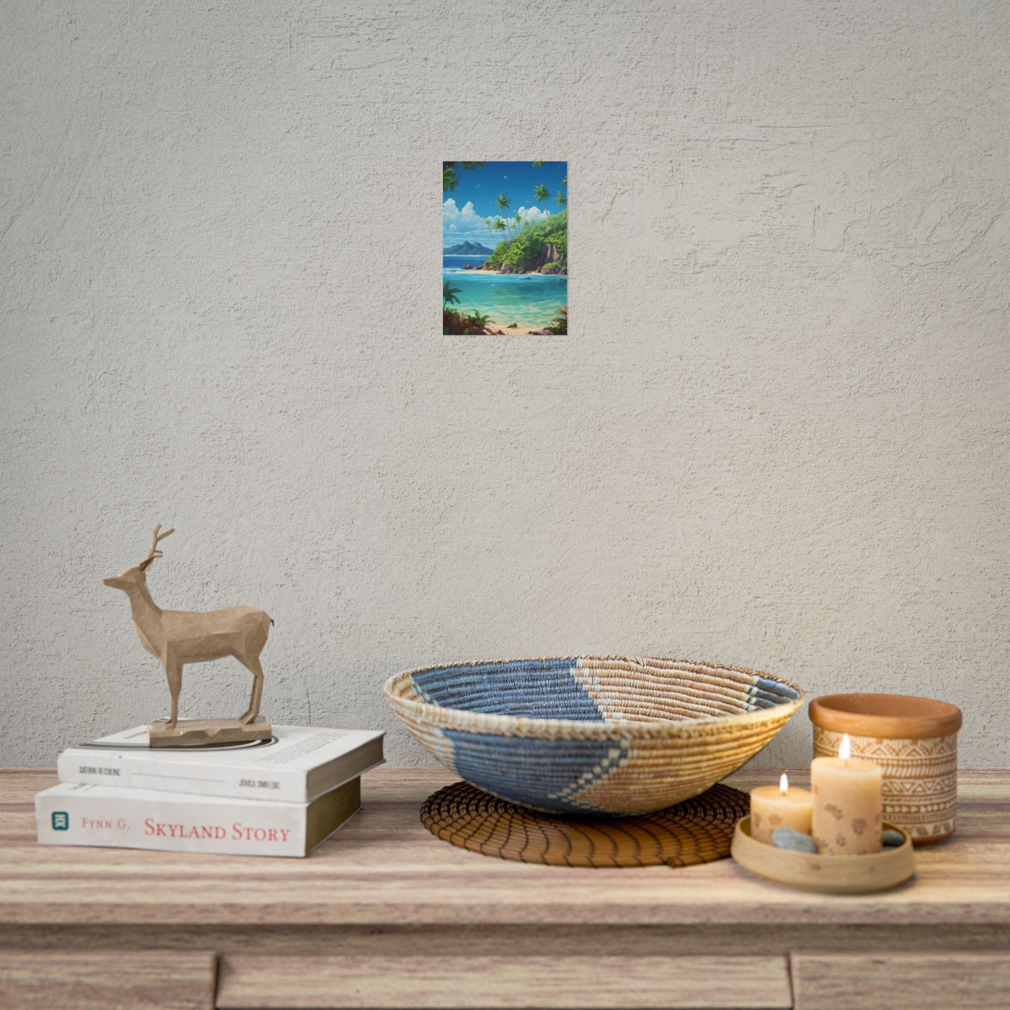 Tranquil Tropical Paradise: Calming Island Scene Art - Poster
