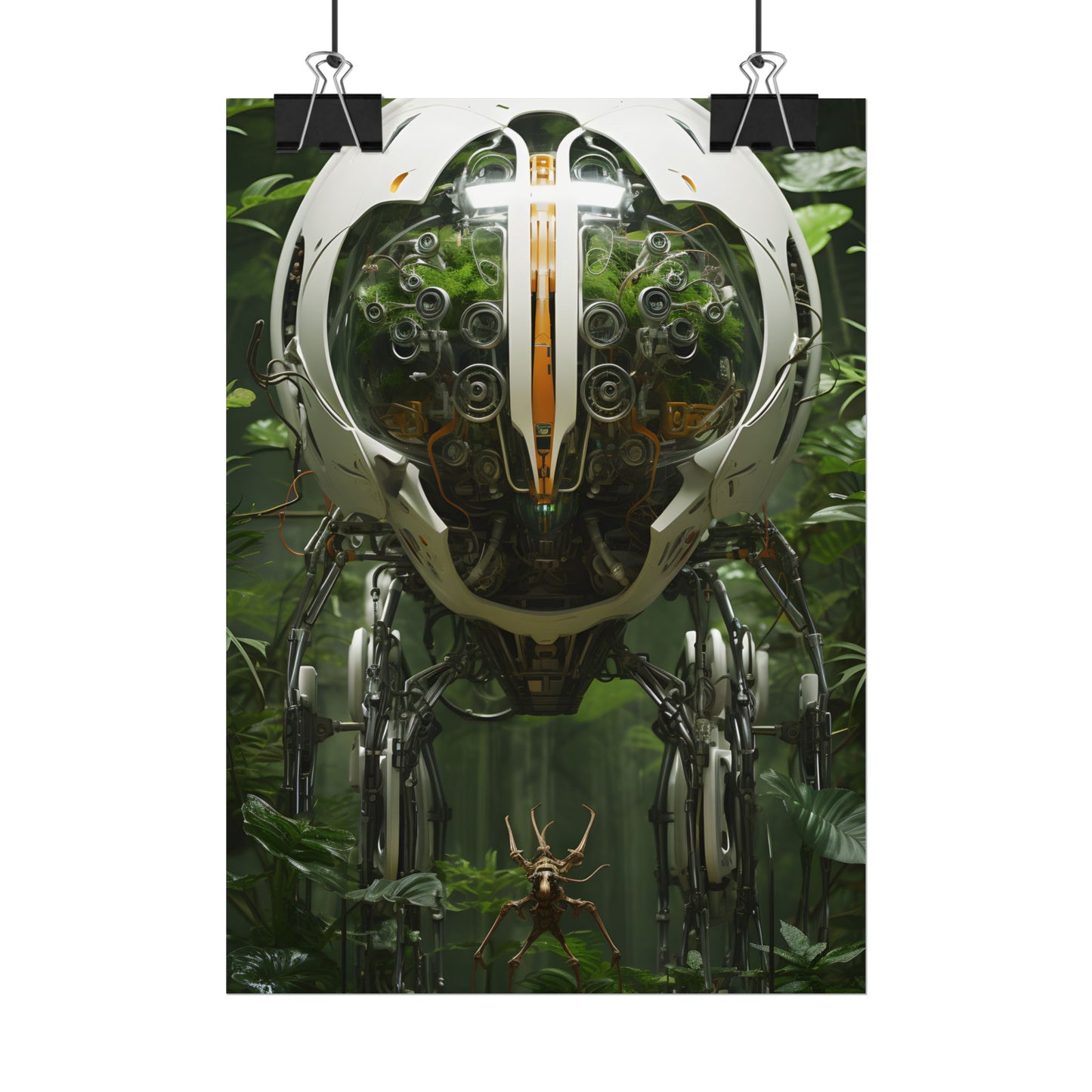 Robotic Wildlife Sanctuary: AI-Operated Nature Reserve Digital Art - Poster