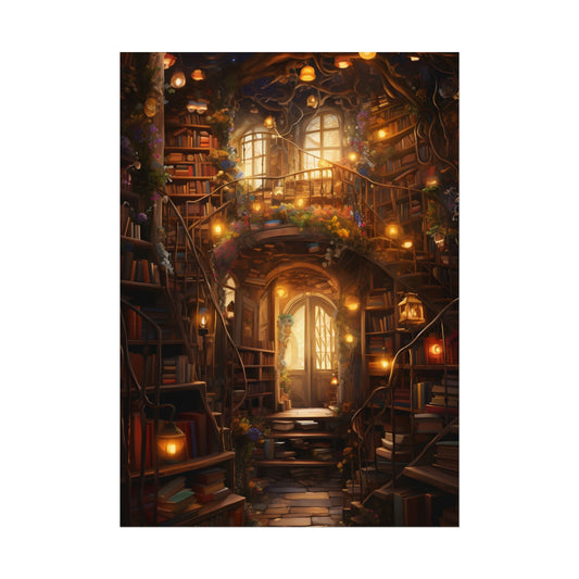 Magical Whimsy: Discovering Enchanted Bookshelves - Poster