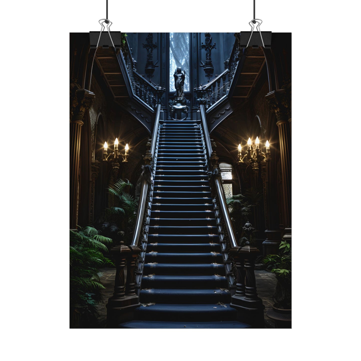 Haunted Victorian Mansion Mystery: Spooky Gothic Artwork - Poster