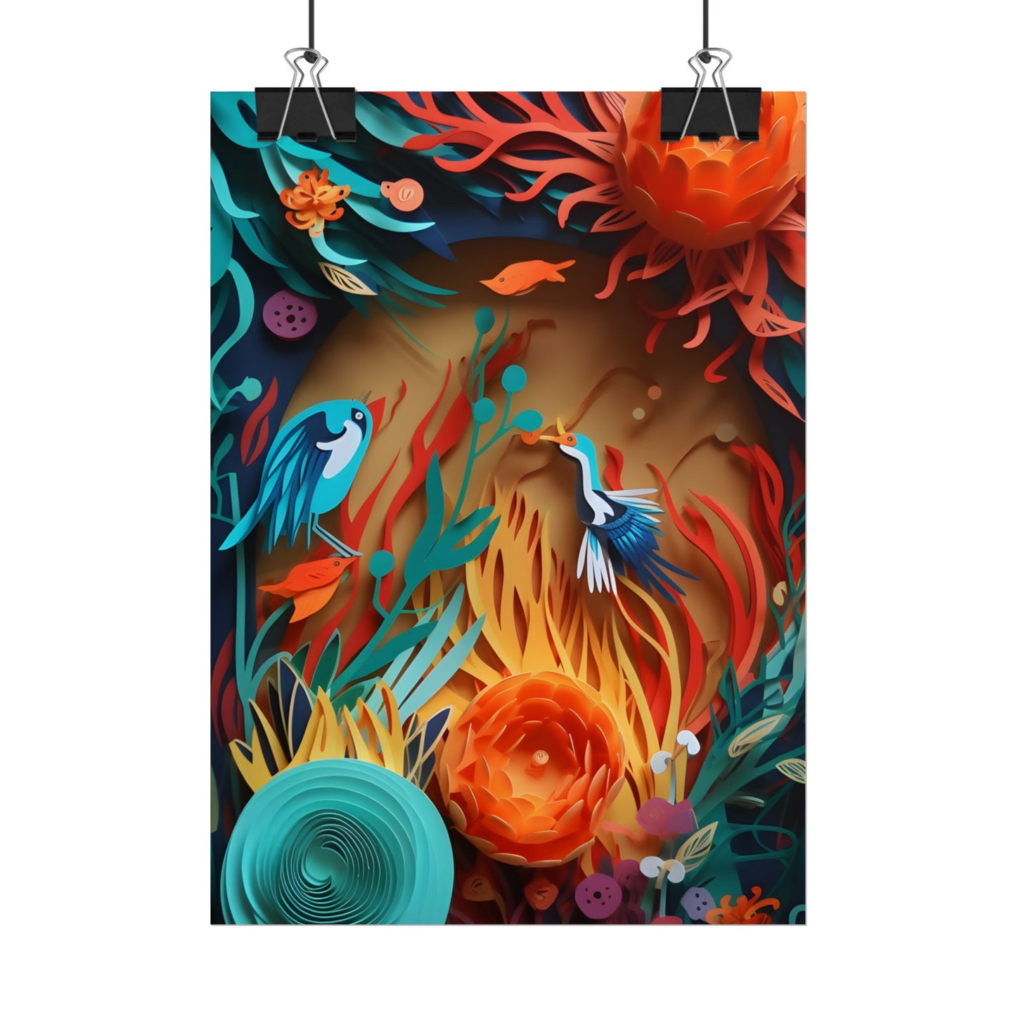 Eye-Catching Paper Quilling Indian Landscape Artwork - Poster