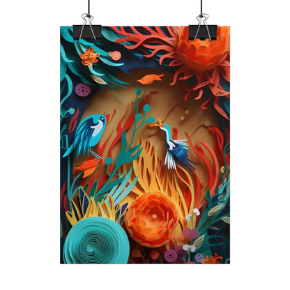 Eye-Catching Paper Quilling Indian Landscape Artwork - Poster