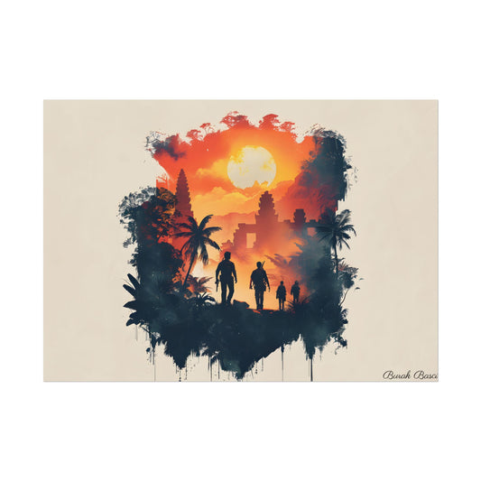 Nathan Drake's Adventure: Minimalist Illustration - Poster