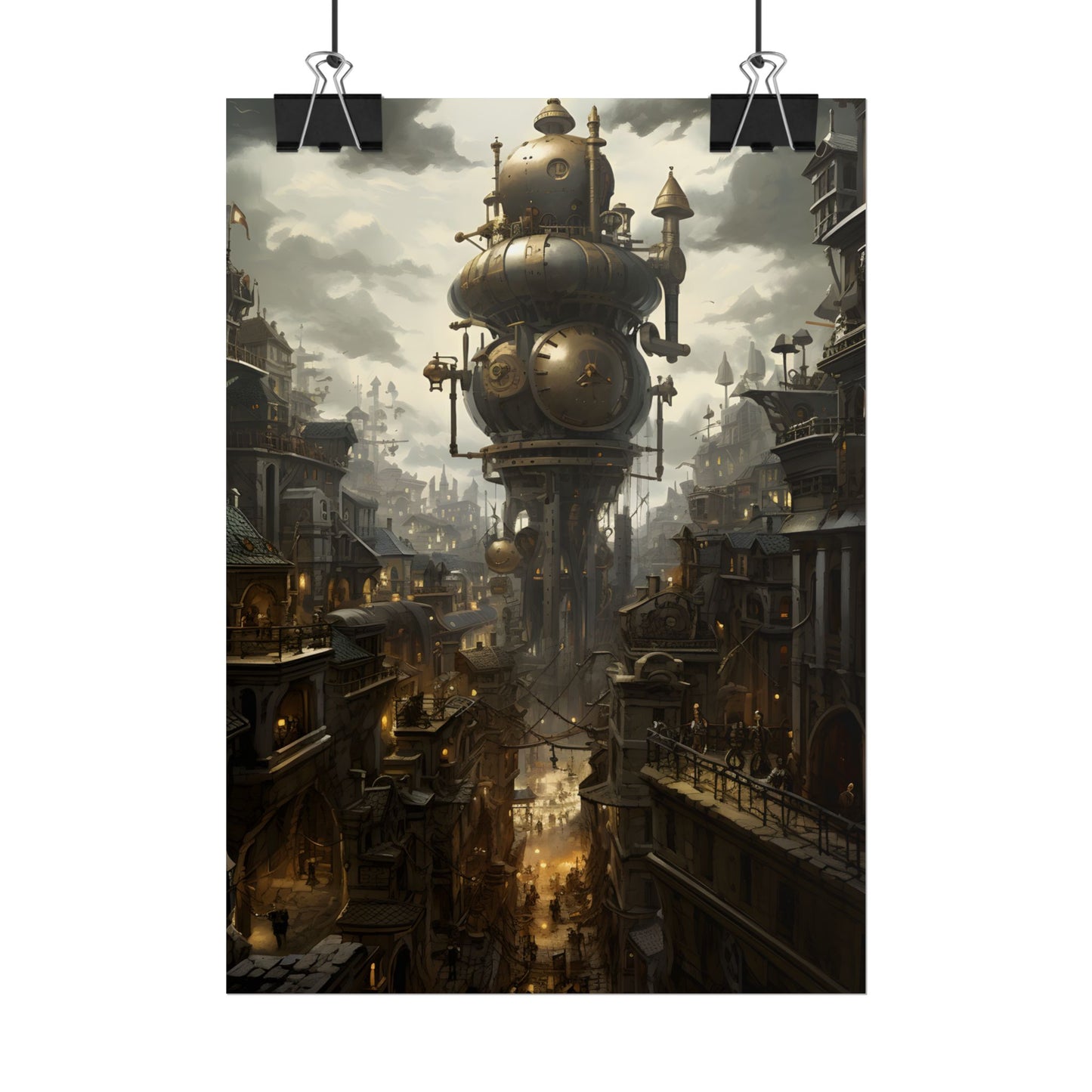 Vibrant Steampunk City: A World of Wonder - Poster