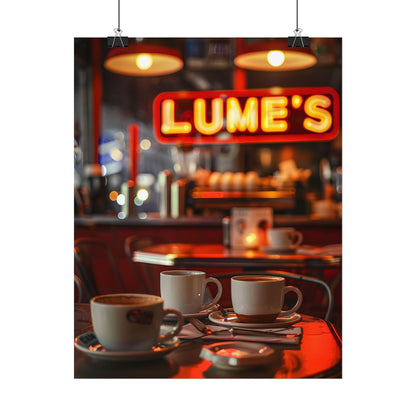 Retro Kitchen Diner: Vintage Artwork from Lukes - Poster